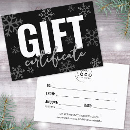 Logotyp Modern Script Business Gift Certificate Visitkort