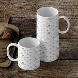 Logotyp mönster Business Brand Simple Minimal Coff Kaffemugg