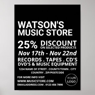 Logotyp, Music Store-reklam som tillval Poster
