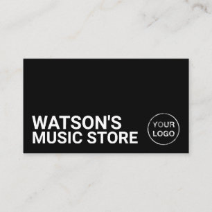 Logotyp, Music Store som tillval Visitkort
