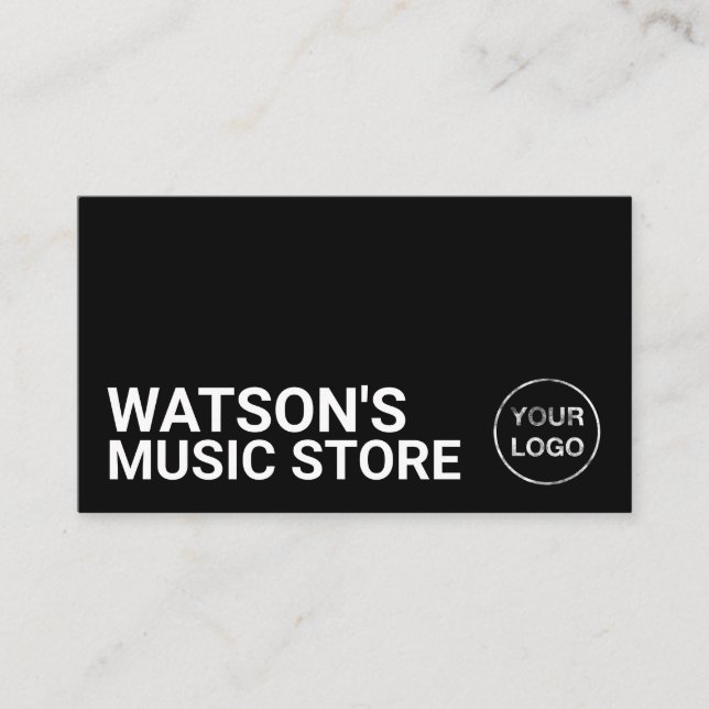 Logotyp, Music Store som tillval Visitkort (Framsida)