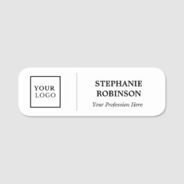 Logotyp Namn Anpassningsbar Namnbricka