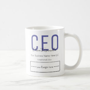Logotyp Namn Lila Black CEO Kaffemugg
