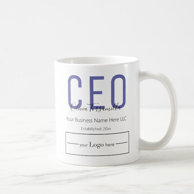 Logotyp Namn Lila Black CEO Kaffemugg (Höger)
