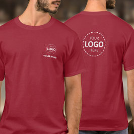 Logotyp & Namn-mall - Front & Back Logotyp-persona T Shirt