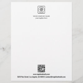 Logotyp Namn QR-kod Webbplats Brevpapper