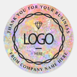 Logotyp Namn Webben - Abstrakt - tack för Business Runt Klistermärke