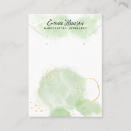 Logotyp Necklace Earrings Abstrakt guld Visning Ca Visitkort