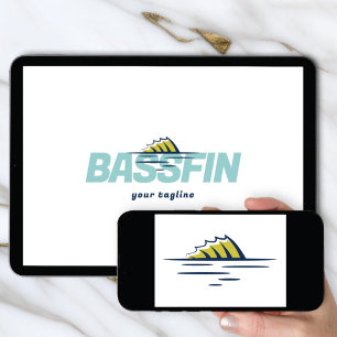 Logotyp Nedladdning Bass Fena Fiske och Fiskemärke Inbjudningar