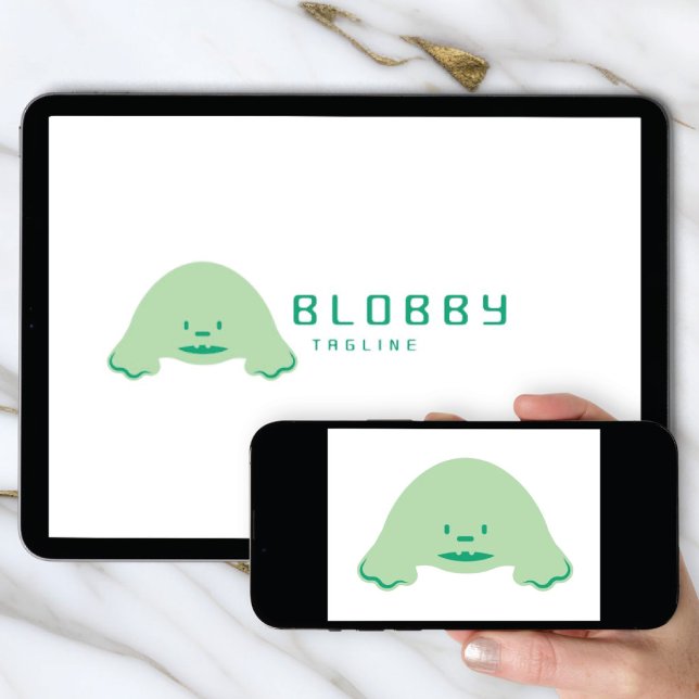 Logotyp Nedladdning Blob Karaktär Varumärke | Söt  Inbjudningar (Skapare uppladdad)
