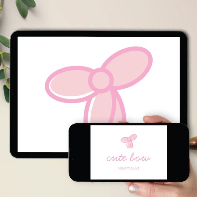 Logotyp Nedladdning Söt Båge | Butik & Skönhetsmär Inbjudningar (Skapare uppladdad)