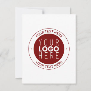 Logotyp och Anpassade   Deep Red/DIY Färg Anteckningskort