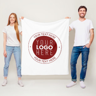 Logotyp och Anpassade Deep Red/DIY Färg Fleecefilt