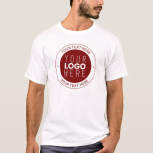 Logotyp och Anpassade Deep Red/DIY Färg T Shirt