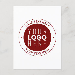 Logotyp och Anpassade Deep Red/DIY Färg Vykort