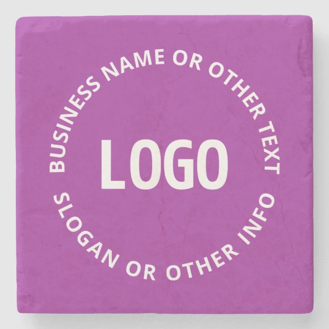 Logotyp och Anpassade | Lila Violet Stenunderlägg (Framsidan)