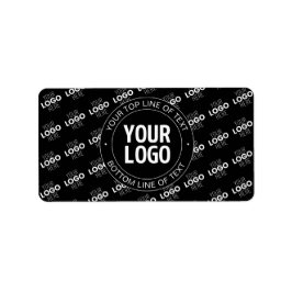 Logotyp och Anpassade text med Logotyp Mönster Adressetikett