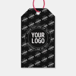 Logotyp och Anpassade text med Logotyp Mönster Presentetikett