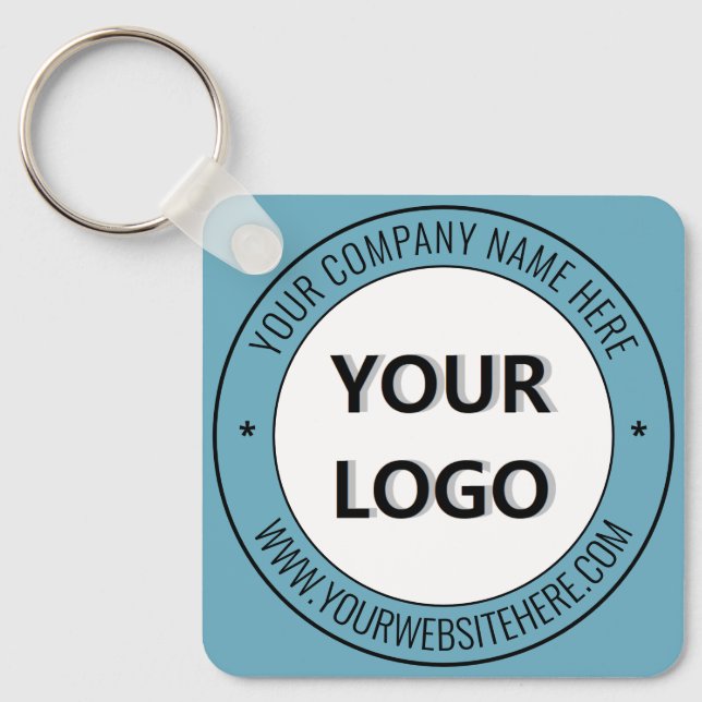 Logotyp och Anpassningsbar för säljfrämjande affär Nyckelring (Framsida)