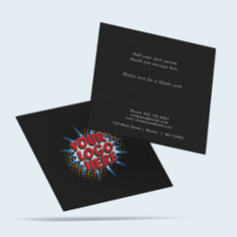 Logotyp- och Anpassningsbar-textöverföring Modern Fyrkantigt Visitkort