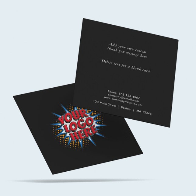 Logotyp- och Anpassningsbar-textöverföring Modern  Fyrkantigt Visitkort (Skapare uppladdad)