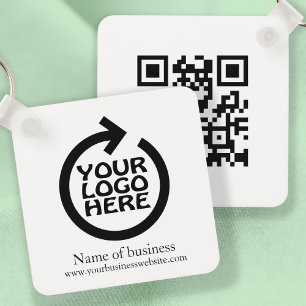 Logotyp och Personlig av QR-kod Nyckelring
