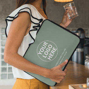 Logotyp och Professionell för Sage Grönt Business Laptop Fodral