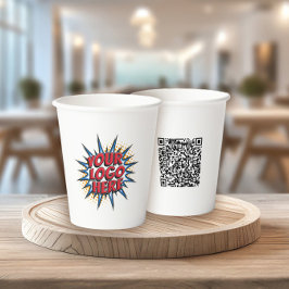 Logotyp och QR-kod Buisness Marknadsföring White