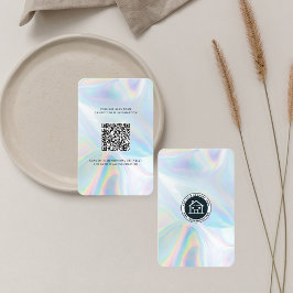 Logotyp och QR-kod DIY Holografisk Anpassningsbar Visitkort