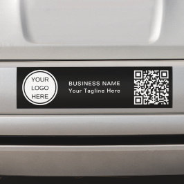 Logotyp och QR-kod för svartvitt Bildekal