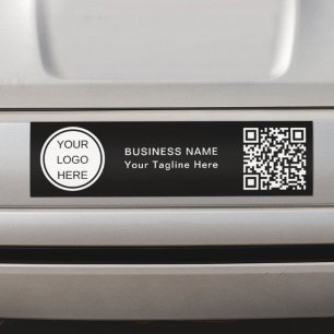 Logotyp och QR-kod för svartvitt Bildekal