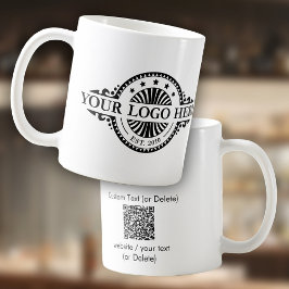 Logotyp och QR-kod - Marknadsföring Kaffemugg