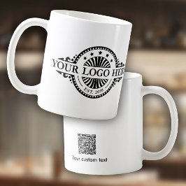 Logotyp och QR-kod - Marknadsföring Kaffemugg