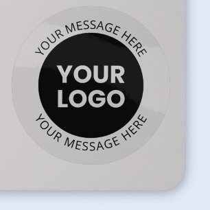 Logotyp och redigerbar text, transparent och svart klistermärken