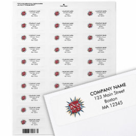 Logotyp och Returadress för anpassningsbarnas affä Returadress Etikett