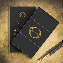 Logotyp- och Social-medieikoner Guld/BK VT ID810 Visitkort