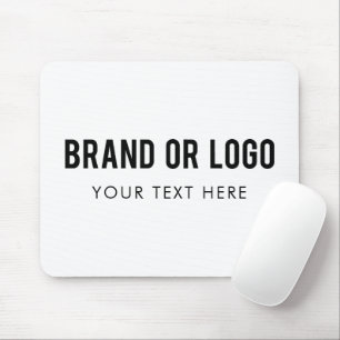 Logotyp och text för företag i vit Professionell Musmatta