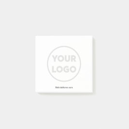 Logotyp och text för inmatad anpassningsbar post-it block