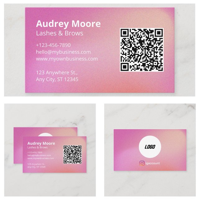 Logotyp Ögonfrans Modern Skönhetssalong Makeup Visitkort (Logo Eyelash Modern Beauty Salons Makeup Business Card
)
