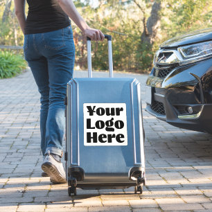 Logotyp om Benvit vinylkvadrataffärsstötfångare Klistermärken