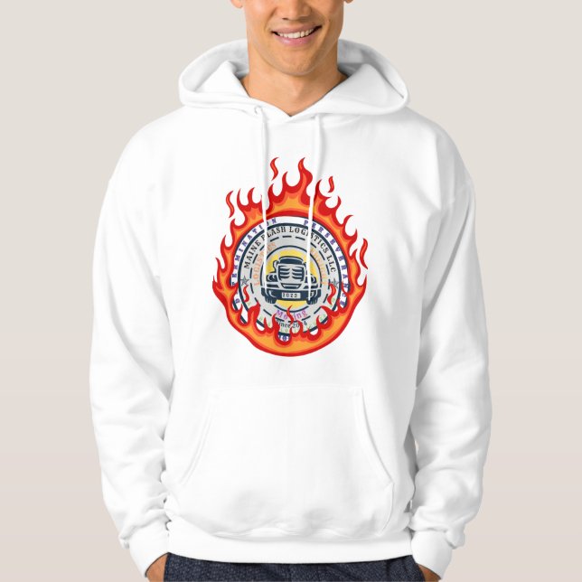 Logotyp om brand hoodie (Framsida)