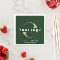 Logotyp om Grönt + Vittext Företag Pappert