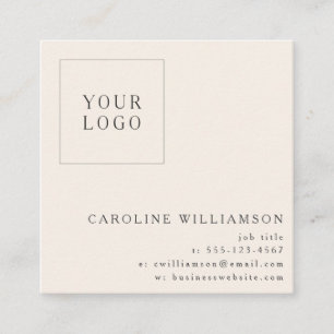Logotyp om modern minimal kvadratisk Professionell Fyrkantigt Visitkort