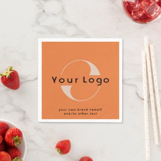 Logotyp om Orange + Svartvit, företag Pappert Pappersservett
