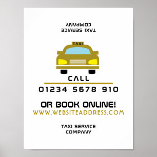 Logotyp om reklamen för Guld Taxi Cab Poster