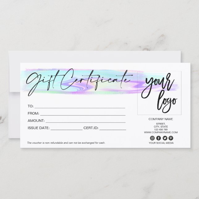 logotyp om tillagt av holografisk bild eller prese (Framsida)