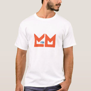 Logotyp - orange och blått t-shirt