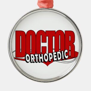 LOGOTYP ORTOPEDIC DOKTOR BIG RED BREV JULGRANSPRYDNAD METALL