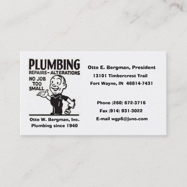 Logotyp Otto E. Bergman Visitkort (Framsida)