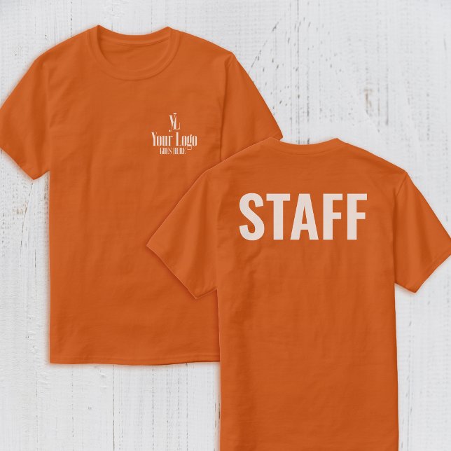Logotyp på bröstficka personalrygg t shirt (Skapare uppladdad)